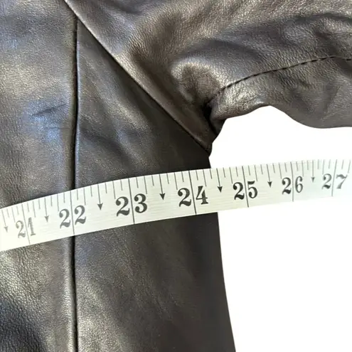 Vintage Rallee Leather Fox Fur Coat Sz L Chocolate Brown Thermolite Maximalism Size L