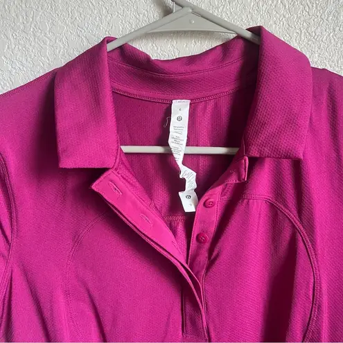 Lululemon  Quick-Drying Short Sleeve Polo Shirt
Magenta Purple