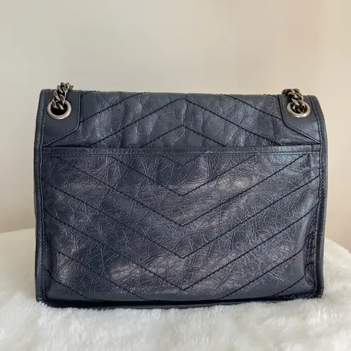 YSL Niki Medium Chain Bag- Navy