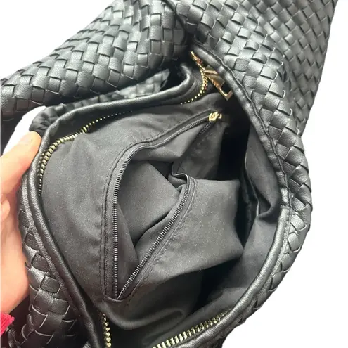 Grey Label Woven Hobo Bag Black