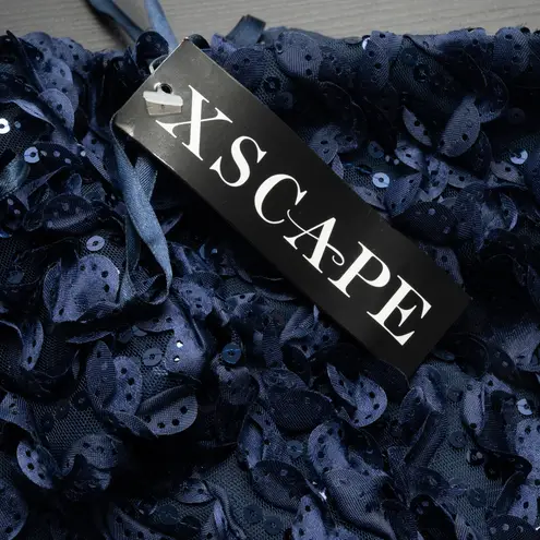 XScape - 3D Petal Off-The-Shoulder Lace Fit & Flare Dress