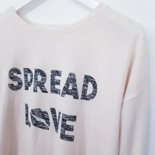 P.J. Salvage Knit Spread Love Print Crew Neck