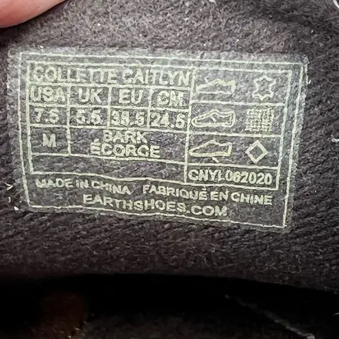 Earth Origins Collette Caitlyn Booties side zip low heel in bark brown size 7.5