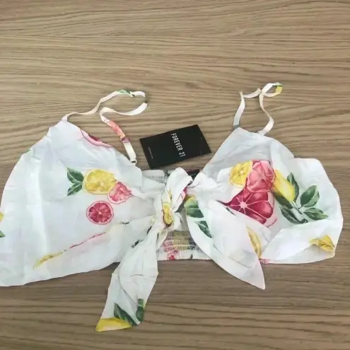 Forever 21 💥🆕 Fruit Prints Woven Bralette Top L🆕