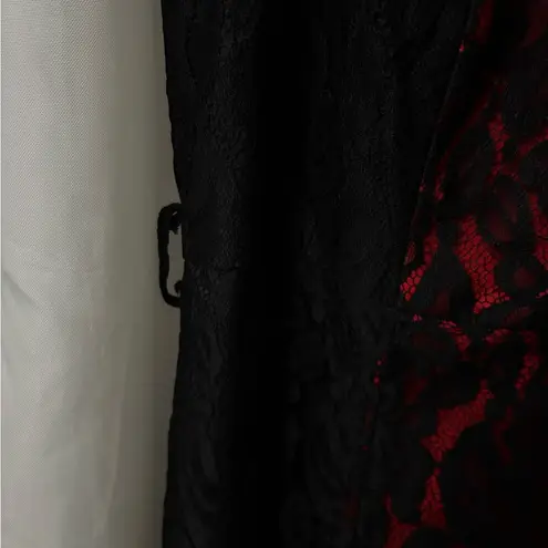 City Chic  Strapless Black and Red Dress