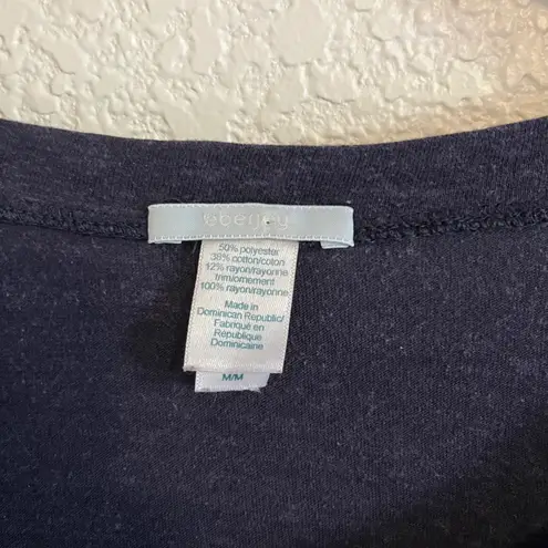 Eberjay Eberjey Navy Blue Long Sleeve Slouchy Tee Shirt Top