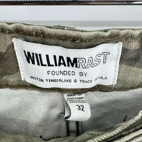 William Rast Skinny Green Camo Jeans with Front Zippers Size 32