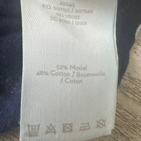 Boden Althea Flare Cuff Polk a Dot Top Size 8 Blue