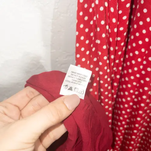 Privacy Please Acme Cherry Polka Dot Wrap Maxi Dress Size Medium