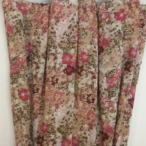 RQT Reversible Skirt Women's 16 Pleated Snake Print & Reversible Floral Print Pink