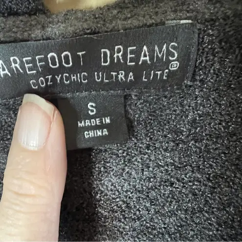 Barefoot Dreams Womens CozyChic Ultra Lite Dark Gray Cardigan Size Small Cozy
