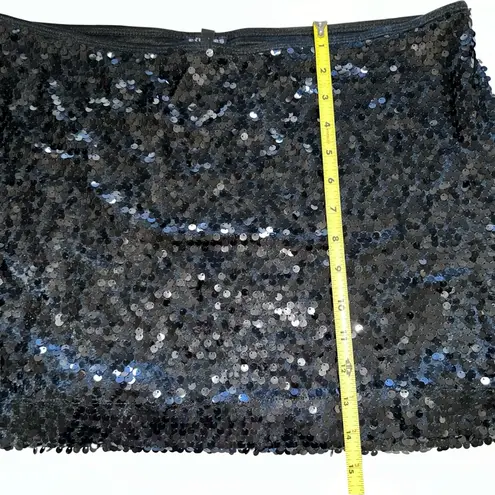 EXPRESS  Black Sequin Mini Skirt Women’s Sz Large Holiday Concert Festival