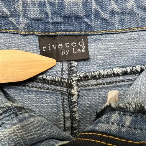 Vintage Y2K RivetEd By Lee Denim Skirt Pockets Stretch Casual Blue Jean Skirt 4