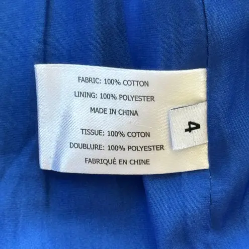 Proenza Schouler White Label Cropped Tweed Blazer Royal Blue Size 4 NWOT