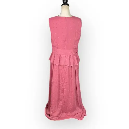 LDT Maxi Gown Women's 4 Pink Rose Sleeveless V