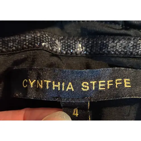 Cynthia Steffe Halter Neck Mini Sheath Dress Fitted T-Back Apron Gray Twill 6