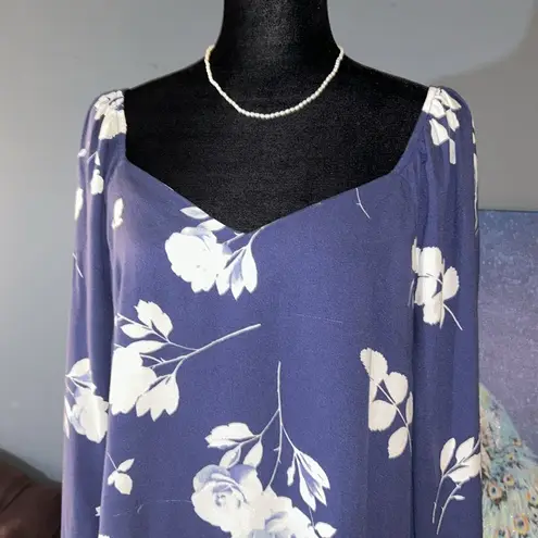 Tinsel Town Denim Couture Tinsel Size PM V Neckline Floral Boho Blouse