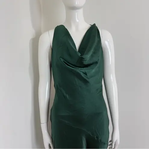 Here Comes the Sun Forest Green Women’s Maxi Dress L – Deep Back, Evening, NWT