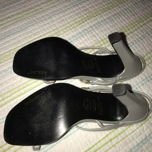 Sam & Libby GRAY / SILVER HEELED SANDALS SIZE 6.5