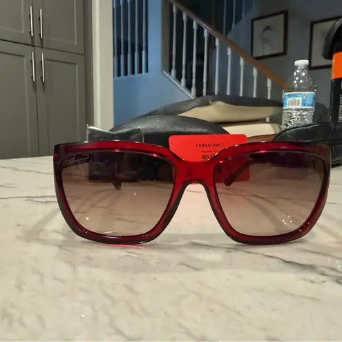 Salvatore Ferragamo SF1018S Sunglasses in Crystal Wine with Grey Gradient Lenses