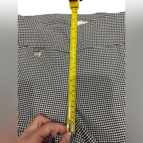 Lisette Black and White Gingham Pull On Stretch Bermuda Short Mid Rise US 6