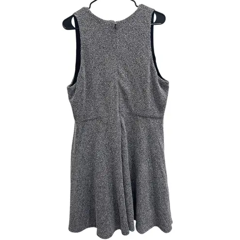Hutch Sleeveless Textured Tweed Fit & Flare Dress Gray Black Plus 2X Party Work