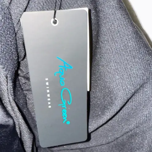 Aqua Green Animal Print Asymmetrical Swimsuit Pink Black Full Coverage Slimming Ruched New