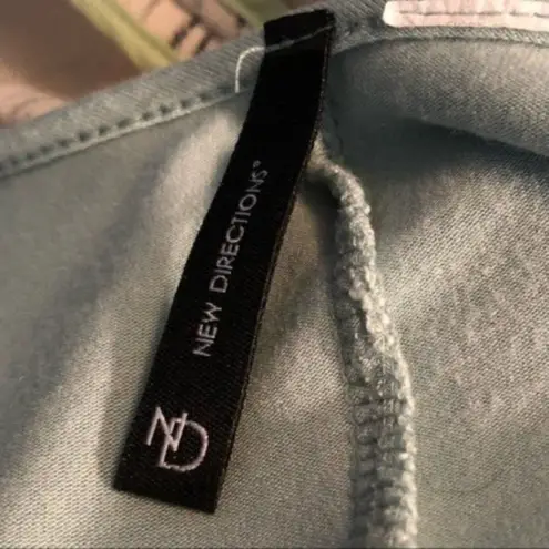 New Directions 3/4 Ruffle Sleeve Swing Dress Mint Green M Green Size M