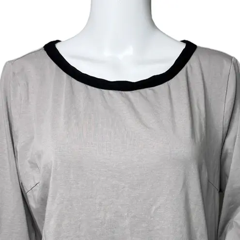 Gretchen Scott Shirt Womens XXL Goddess Gray Black Tunic Neutral Minimalist