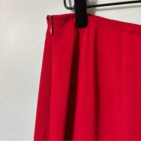 Harvé Benard Vintage Harve Bernard red maxi skirt with button up slit. EUC size 8.