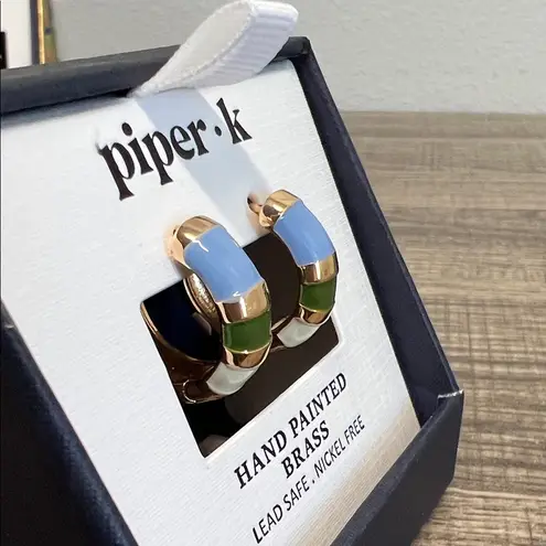 Piper K | Color Block Hoop Earrings