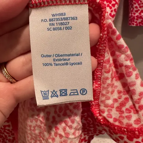 Boden Red and White Patterned Long Sleeve Jersey Dress Size 8 Regular