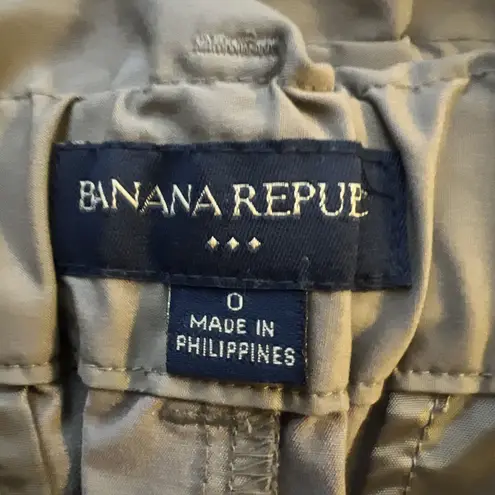 Banana Republic Skirt Womens 0 Army Green Mini Skirt Paperbag Waist Utility