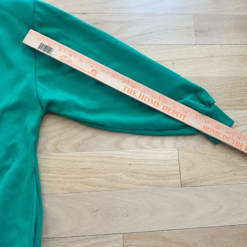 Vintage 1980s Lacy Afternoon Beaded emerald Appliqué Duster small Green