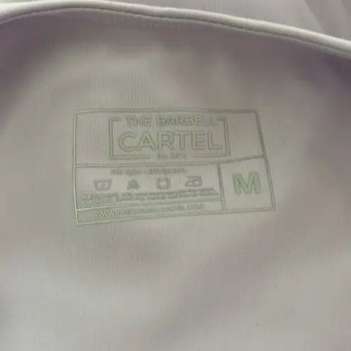 The Barbell Cartel Infinity Sports Bra Lavender M Removable Pads Logo Work Out Purple Size M