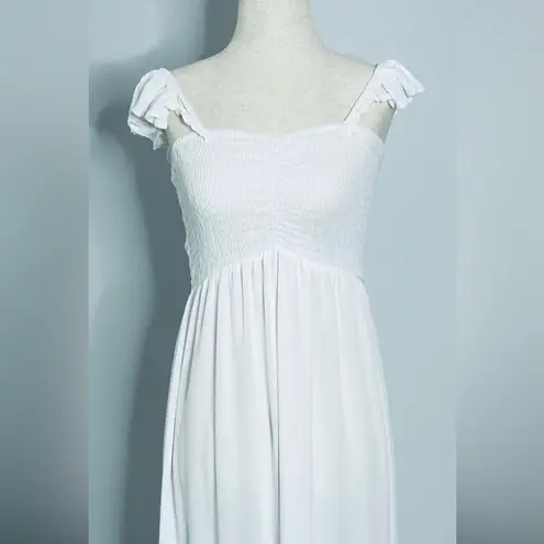 Raviya White Smocked Flowy High