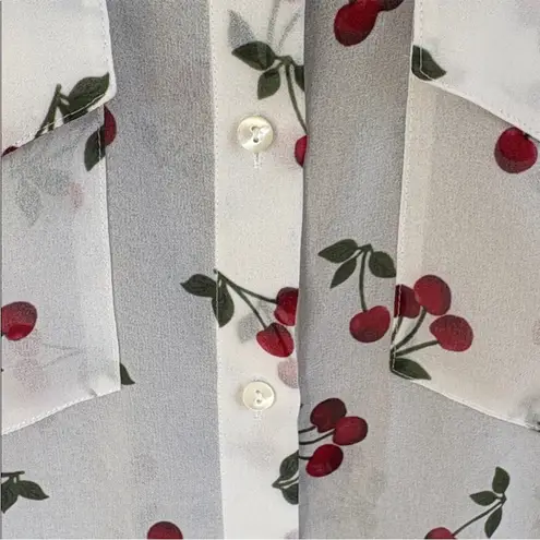 The Kooples Like New Button Front Semi
Sheer Cherry Top Size Small