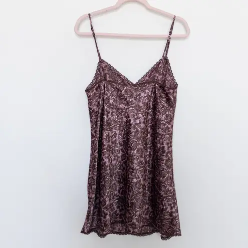 Morgan Taylor Y2K Womens Slip Dress Size L Pink Black Lace Lingerie Fairycore