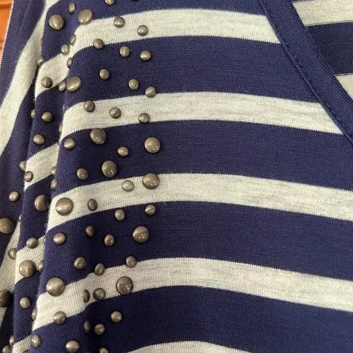 Design History Blue and White Striped Blouse