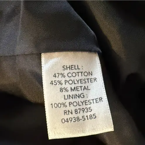 Christopher & Banks NWT New Black Crinkle Cotton Blend Jacket Women’s Size S