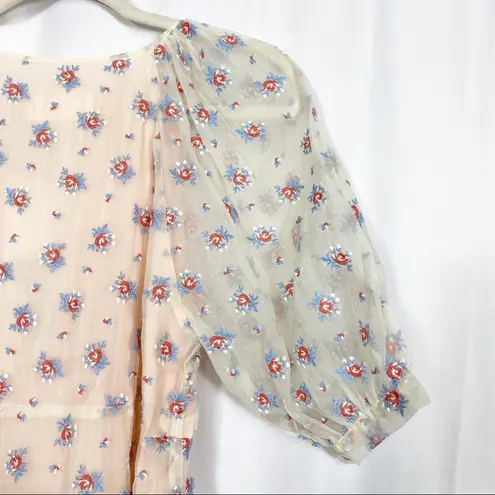 Capulet x Revolve Sheer Rosewood Embroidered Prairie Dress Cottagecore