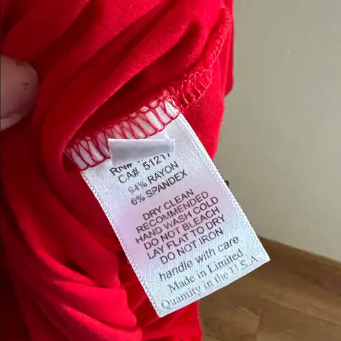 Michael Lauren Red V Neck Dress - Revolve Brand Christmas Holidays XS