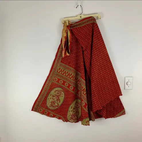 Reversible Wrap Maxi Skirt BINW302