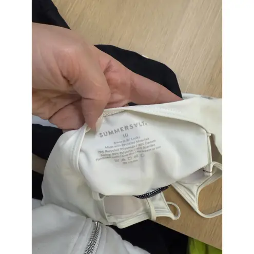 Summersalt Black And White Colorblock One Piece Swimsuit Size 10 Xx1316