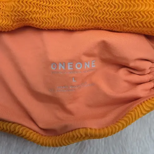 ONEONE Swimwear  Bandeau Keyhole Bikini Top size Large Golden Orange Beach Swim