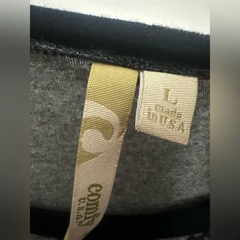 Comfy USA Paint Splatter Tunic Size Large Long Sleeve Witchy Flowy Black