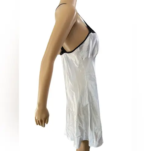 Linea Donatella NEW White Black Silky Satin Bridal Mrs Romantic Lace Slip Dress