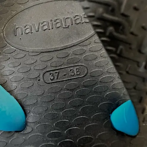 Havaianas  Logo Filete black and blue flip flops