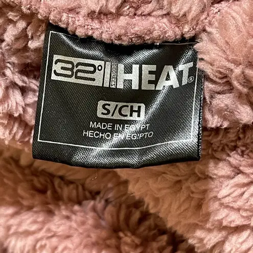 32 Degrees Heat New 32 Degrees Fuzzy Hoodie Sweatshirt Dusty Pink Size S Small