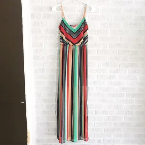 Ruby Rox ✨  Juniors Striped Illusion Maxi Dress✨ thumbnail 3